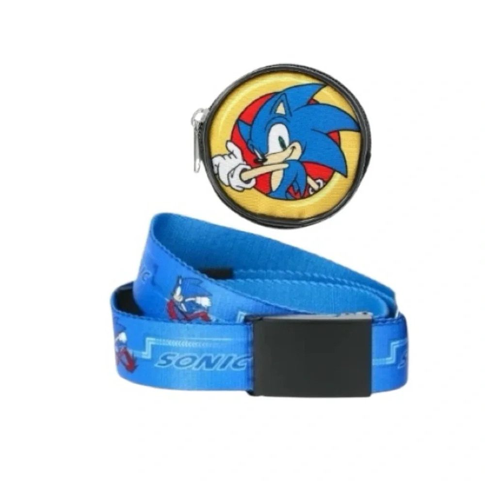 Sonic the Hedgehog Kids Blue Belt and Pouch Set